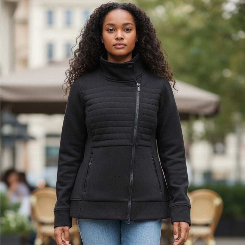 LULULEMON Jacket Fleece Be True Black Women’s Size 4 Zip FAST SHIPPING 1498-8